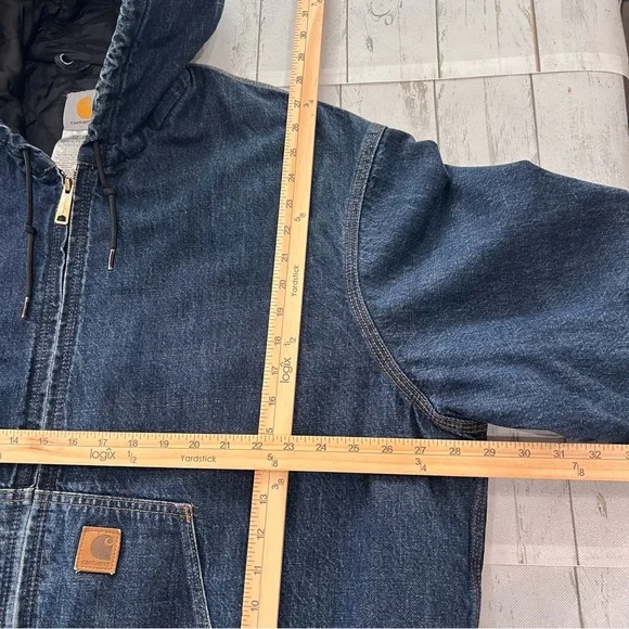Vintage Carhartt Quilt-Lined Denim Jacket Sz 2XL